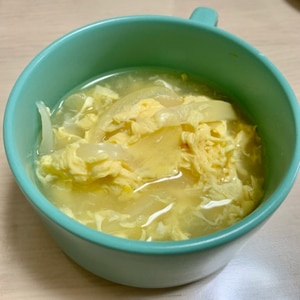 玉ねぎと卵の鶏がらスープ